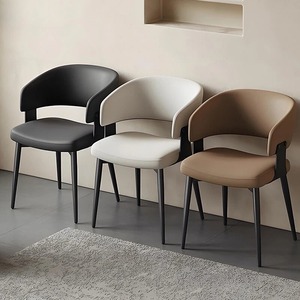 Silla de Comedor con Respaldo para Adultos, Silla de Cuero <span class=keywords><strong>Simple</strong></span> para <span class=keywords><strong>Restaurante</strong></span>, Silla de Negociación para Uso en Interiores de Villas y Restaurantes - Product Image 1