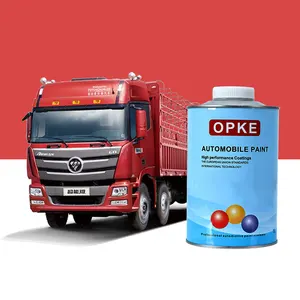 OPKE cat mobil semprotan Merek 2k besi oksida merah kualitas superior truk cat finishing ulang kendaraan industri cat truk
