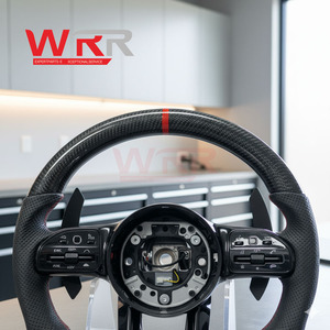 Volante de Fibra de Carbono con Cuero Negro y LED RPM, Mejora Deportiva para Mercedes-Benz AMG Clase C/E/S - Product Image 2