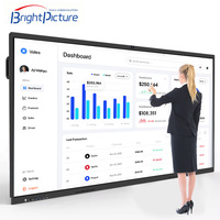 Tableau blanc électronique LCD BRIGHT PICTURE de 75 pouces, écran tactile IR 20 points, résolution 4K, caméra 48MP, tableau interactif infrarouge
