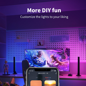 Barras de Luz LED Inteligentes Banqcn con Retroiluminación Ambiental de Inmersión, Color RGB de Ensueño, Control por App y Sincronización con Música para Decoración de Habitación <span class=keywords><strong>Gamer</strong></span> - Product Image 3