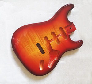 Guitarra DIY de Alta Calidad con Tapa de Arce Flameado Sunburst y Cuerpo de Tilo para Construir - Product Image 4
