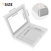 Cadre photo A4 certifié CPSIA et ISO 9001, cadre photo en bois à ouverture frontale pour enfants, passe-partout interchangeable pour œuvres d'art