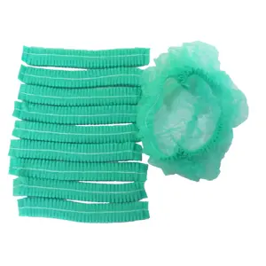 Junlong Non Woven Hair Net Breathable Anti Dust Hair Net Cap Disposable Bouffant Cap Non-Woven Nurse Mob Caps