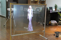 Film d'écran de projection arrière holographique 3D 4K de 1,52 m, format 16:9, installation facile pour vitrine