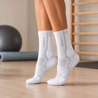 Chaussettes personnalisées avec logo, tricotées, unisexes, pour hommes, chaussettes de sport personnalisées, athlétiques, pour le basketball, la course à pied, respirantes, chaussettes tube personnalisées