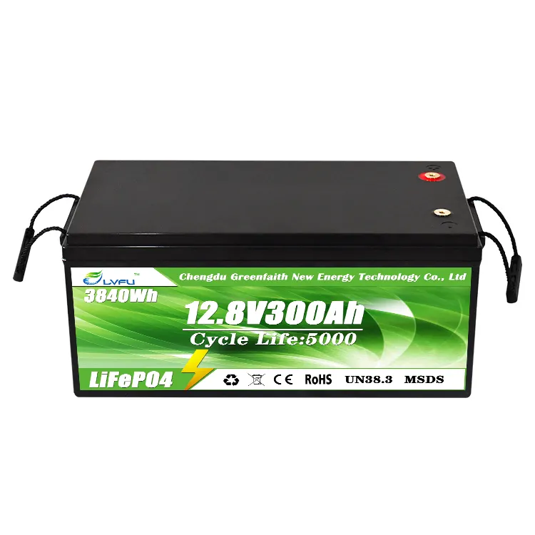 Baterai Lithium 12v siklus dalam 12v 100ah 200ah tenaga surya RV karavan laut LPF Lifepo4 baterai Lithium Ion prismatis