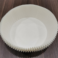 Papiers de cuisson ronds antiadhésifs pour friteuse à air avec revêtement en silicone double face