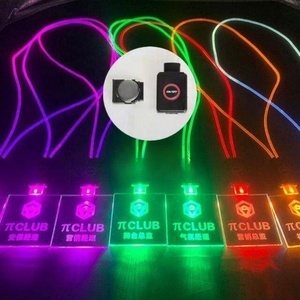 Longstargift Wholesale Custom Logo Rechargeable <strong>Led</strong> <strong>Light</strong> Up Glow Flashing Concert Wedding Party Event Promotional Lanyard - Product Image 2