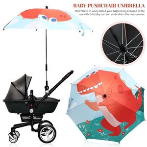 <span class=keywords><strong>Sombrilla</strong></span> para cochecito de bebé, paraguas <span class=keywords><strong>universal</strong></span> con abrazadera, paraguas para cochecito con protección UV ajustable de 360 grados - Product Image 2
