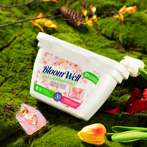 BloomWell Capsules de <span class=keywords><strong>lessive</strong></span> écologiques jetables 3-en-1 Nettoyage en profondeur Technologie microcapsule <span class=keywords><strong>Parfum</strong></span> longue durée pour vêtements - Product Image 2