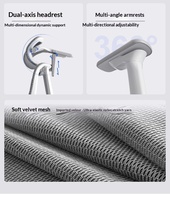 Chaise de bureau ergonomique Woshi C300 - Dossier en maille nylon, dossier réglable, soutien lombaire pour le jeu à domicile et les longues sessions assises