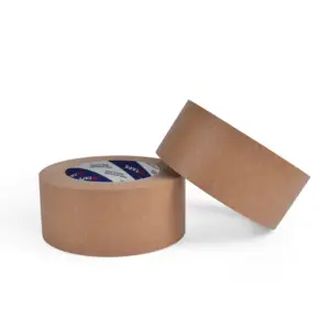 Custom Logo Printing Self Adhesive Kraft Paper Tape Water Activated Gummed Reinforced Kraft Paper Sealing Tape