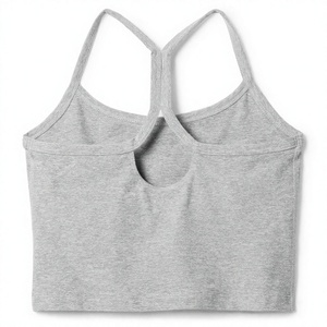 เสื้อกล้ามครอปทรง Racerback สำหรับผู้หญิง ทรงเข้ารูป ไม่มีแขน เหมาะสำหรับออกกำลังกาย ฟิตเนส โยคะ วิ่ง เล่นกีฬา ระบายอากาศได้ดี ยืดหยุ่นได้ - Product Image 1