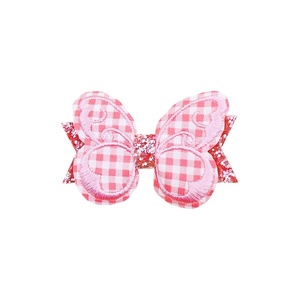 Venta al por Mayor de Pinzas para el Cabello con Forma de Mariposa para Niñas, Accesorios para el Cabello con Diseño de Insectos de Dibujos Animados, Pinzas de Tela con Brillantina - Product Image 3