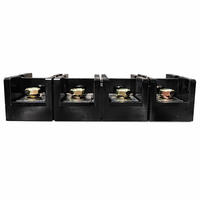 Bloc de bornes fixe de haute qualité à ressort électrique pour fils, type vis, noir, 6 pôles, max 15A, connecteur TB1506