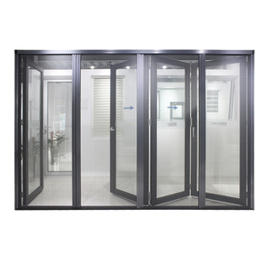 NFRC Aluminio Bi Plegable Deslizante Exterior Patio Puertas de vidrio Mosquitera Pantalla de malla para casas - Product Image 2