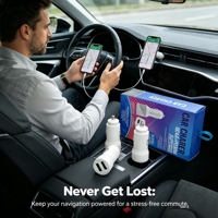 Cargador de Coche USB de Carga Rápida, Económico y Práctico, Herramienta de Carga para Automóvil con Excelente Relación Calidad-Precio