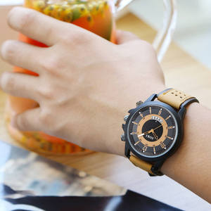 Nuevo <span class=keywords><strong>reloj</strong></span> de cuarzo deportivo <span class=keywords><strong>SOKI</strong></span> para hombre, caja de aleación de moda con banda de cuero, esfera de cristal, ventana, <span class=keywords><strong>reloj</strong></span> con calendario para estudiantes - Product Image 6