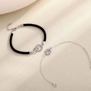Dylam New Arrival Boyfriend Girlfriend Gift Trendy Designer S925 Silver 5A CZ Minimalism Charms <b>Couple</b> <b>Bracelets</b> - Product Image 2