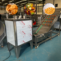 Continue bandtransportband frituurlijn voor snacks, vlees, fruit en groenten diepgaande verwerking frituurapparatuur