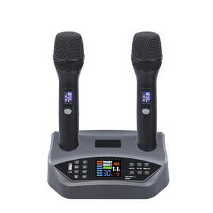 Professional DSP <b>Wireless</b> <b>Microphone</b> System 100 Channels Cardioid Plastic Metal Echo Reverb Howling Anti Vocal Cut Bt Function - Product Image 1