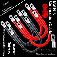 Câble de connecteur de batterie de voiture électrique IP20 48V 60V 72V en cuivre pur épaissi avec gaine en silicone, borne annulaire sans isolation 10