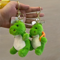 Porte-clés dinosaure en peluche personnalisé, pendentif animal en peluche, cadeau anti-stress en gros