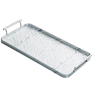 Rectangular Metal Serving Tray With Handles Heat Resistant For Hotel Dining Fruit Tea Service Luxury Style 12x8 Inches - Product Image 5