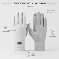 Gants d'hiver pour femmes à écran tactile intégral pour le cyclisme sportif en plein air