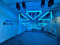 Tube de pixel à changement de couleur RVB soulevant des lumières de scène laser LED groupe triangulaire 3D