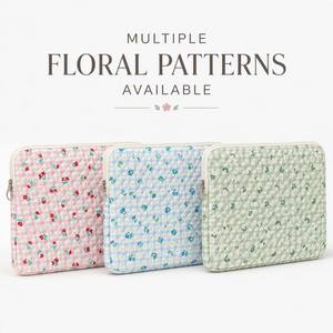 Housse pour ordinateur portable en polyester matelassé, imprimé floral vintage, étui pour tablette pour <span class=keywords><strong>iPad</strong></span> Air <span class=keywords><strong>Pro</strong></span> <span class=keywords><strong>11</strong></span> 13 <span class=keywords><strong>pouces</strong></span>, <span class=keywords><strong>pochette</strong></span> de protection pour Macbook - Product Image 2