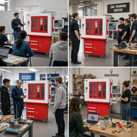 Fresadora CNC Compacta SIEG Fa4-Eco KX1S, Mini CNC Cerrada con Certificación CE para Equipos de Fablab y Entrenamiento en Laboratorio