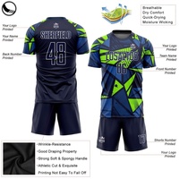 Camisetas de Fútbol Retro 2020-2021 de Calidad Tailandesa, Sublimadas en Tela de Poliéster, Cuello en V, Azules, Paquete de 12, Impresión por Transferencia de Calor, Personalizadas para Equipos