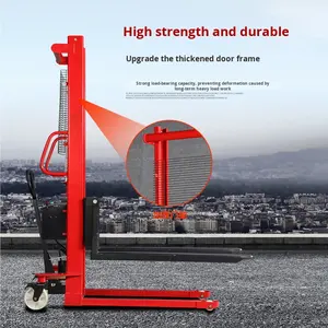 Apilador Eléctrico Hidráulico/Manual de Doble Uso, 1t/2t/3T, para Manejo de Almacén, Elevación de 1.6m/2m/2.5m, Transpaleta Eléctrica para Automóviles - Product Image 5