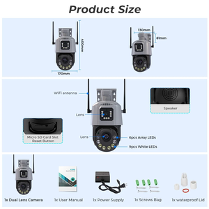 8MP 50x Zoom 4G LTE CCTV <span class=keywords><strong>Cam</strong></span>éra Sans Fil Extérieure PTZ Réseau <span class=keywords><strong>Cam</strong></span>éra <span class=keywords><strong>de</strong></span> Sécurité Avec Vision Nocturne Pleine Couleur Audio Bidirectionnel - Product Image 4