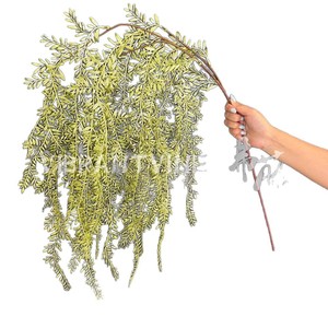 Guirlande artificielle de saules vert clair en plastique, bouquet pour décoration de mariage et de maison, ornement végétal pour plafond - Product Image 2