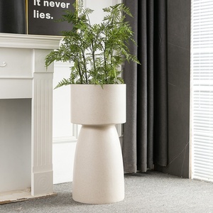 Pots en fibre <span class=keywords><strong>de</strong></span> verre modernes au design minimaliste, sur pieds hauts, surdimensionnés, pour salon, hôtel, extérieur, jardin, jardinières uniques - Product Image 5