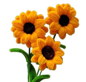 Bouquet de tournesols torsadés - Produit fini pour la Fête des Enseignants - À envoyer aux amis et camarades de classe - Décoration d'intérieur - Product Image 1