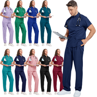 Ensembles d'uniformes médicaux pour médecins et infirmières, comprenant un haut zippé et un pantalon extensible