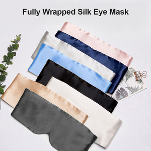 Masque pour les yeux en soie de mûrier 100% sur mesure avec velcro réglable, 16 mommes, doux, occultant et respirant pour dormir - Product Image 2