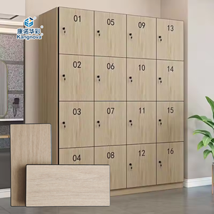 Kangnova Commercial <strong>Woodgrain</strong> HPL Locker-Fire Heat Resistant Waterproof 3 Compartment <strong>Wall</strong>/Partition Mount Minimalist Design - Product Image 4