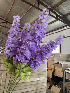 Fleur artificielle 1.2m Delphinium mille génération <span class=keywords><strong>orchidée</strong></span> <span class=keywords><strong>jacinthe</strong></span> violette mariage fleurs en soie décoration de salon - Product Image 3