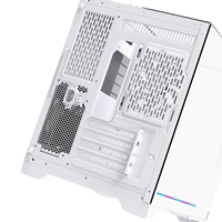 Lovingcool haute qualité Logo personnalisé MATX ordinateur de jeu de bureau boîtier PC blanc avec panneaux de verre à trois faces
