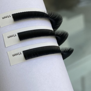 Rambut sintetis bahan PBT Matte hitam Volume ekstensi bulu mata 7-15mm Vegan kasmir lembut kipas mudah Volume Rusia bulu mata - Product Image 3