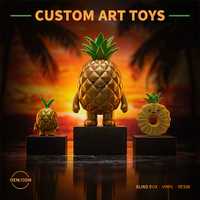 Op maat gemaakte hars ananasfiguren tropische fruitfiguren blind box designer speelgoed OEM fabrikant