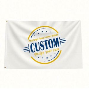 Banderas y Pancartas Personalizadas para Uso en Exteriores, con Logotipo Redondo Blanco, de Poliéster 100D, Impresión Digital, Cualquier Diseño, Tamaño Personalizado - Product Image 2