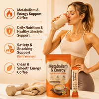 Protéine de lactosérum isolée en marque privée, soutien de la santé intestinale et du métabolisme, poudre de café riche en protéines