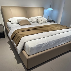 Venta al por mayor de muebles de dormitorio de hotel conjunto King Size doble de lujo de tela de lujo-Camas enfundadas - Product Image 4