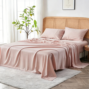 Juego de Ropa de Cama de Lujo Tenel 400TC, 100% <span class=keywords><strong>Lyocell</strong></span> de Eucalipto, 4 Piezas, Sábanas Transpirables y Amigables con la Piel, Venta Directa de Fábrica - Product Image 5